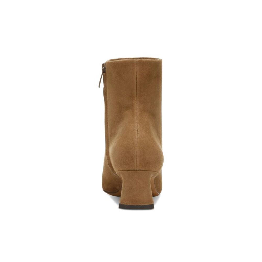 NWT VINCE. Womens Brown Cushioned Hilda Almond Toe Zip-Up Leather Booties 10 M - Picture 2 of 5